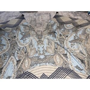 New Baxter Mill Scarf Shawl Demdaco‎ Design Artist Series Light Blue Gray 49"